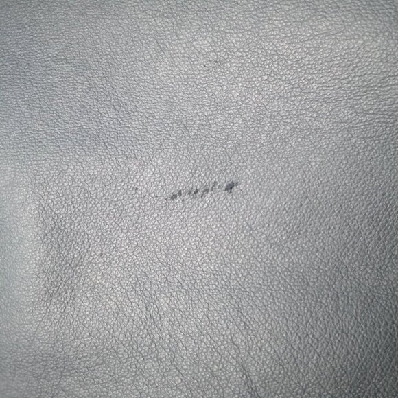 Danier Leather Ladies Size Large Lined Windsor Blue Full Zip Leather Jacket - Picture 12 of 13